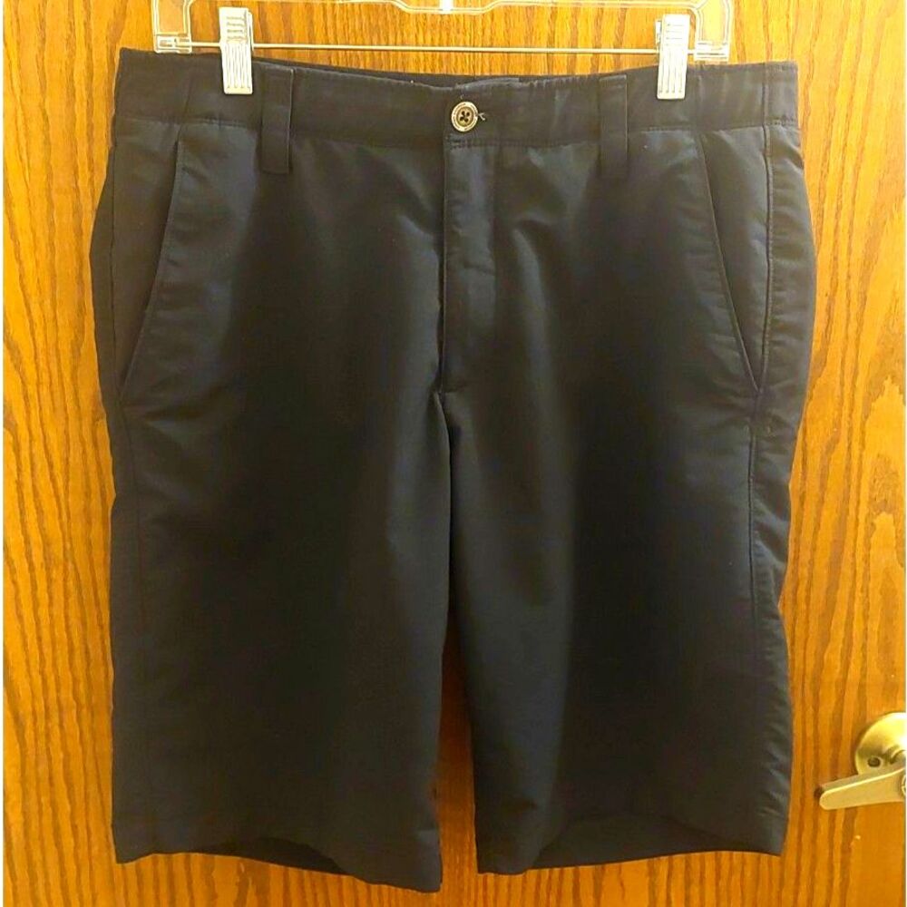 Under Armour Match Play Golf Shorts Men's 34 Black 11" Inseam HeatGear